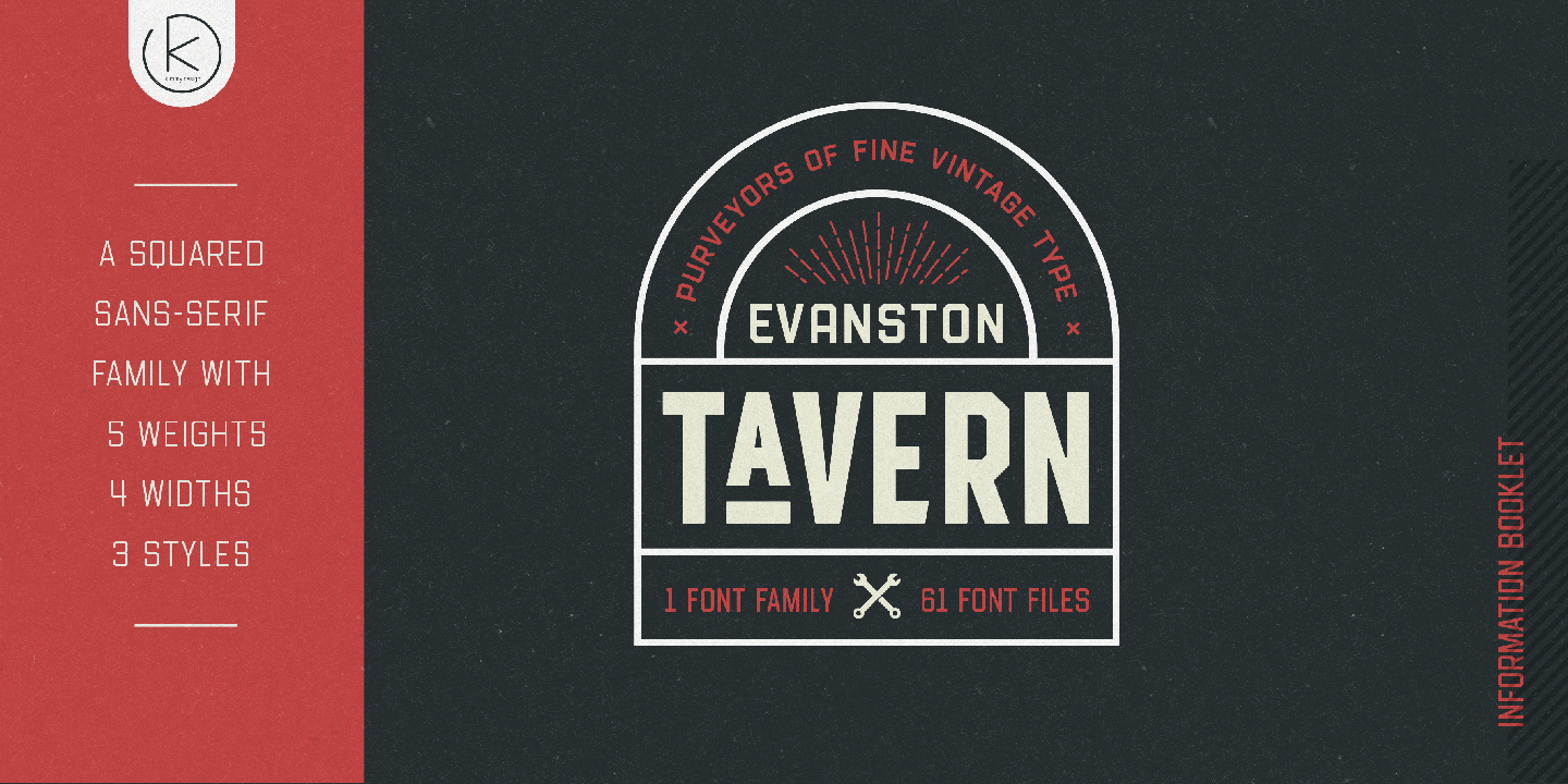 Evanston Tavern 1846 Light Inline Font preview